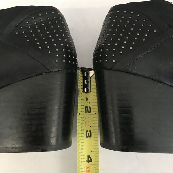 1.State Jelin Black Leather Ankle Studded Boots Block Heel Pointed Toe Women’s 9 - Picture 10 of 16